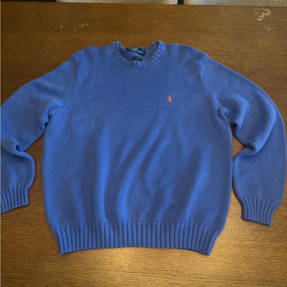 Ralph Lauren Black Label Orange and Blue Crewneck Sweater